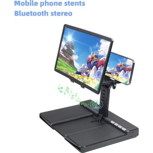 Wireless Bluetooth Speaker Mini Subwoofer Dual Speaker Portable Bluetooth Speaker Mobile Phone Holder Mobile Phone Magnifier