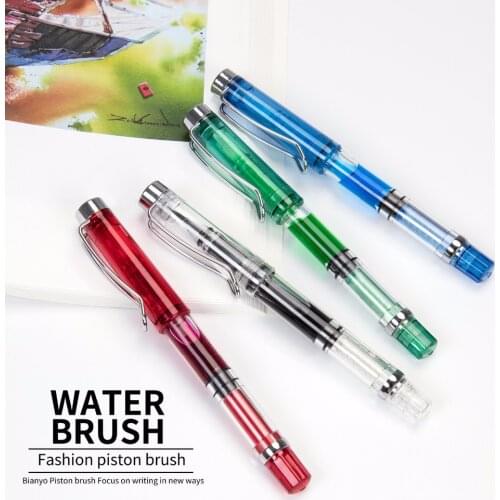 Bianyo Fountain Capacity Water Brush Soft Watercolor Art Paint Brush Nylon Hair Painting Brush For Calligraphy Pen