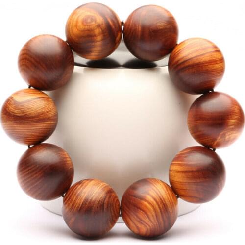 Big Old Thuja Wood Beads Tibetan Buddhism Amulet Bracelet