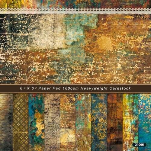 Craft 24 Sheets 6"X6"Vintage Patterned Paper Pad Scrapbooking Paper Pack Handmade Craft Paper Craft Background Pad Card