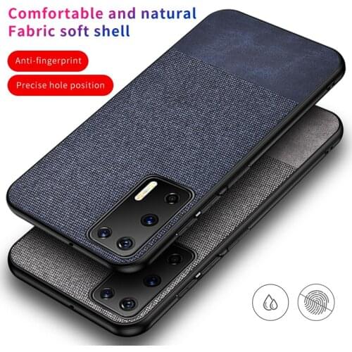 Funda Case for Huawei P40 Pro Nova 7i Mate 30 P20 P30 P40 Lite Nova 5t 6se Honor 20 Y9S Fabric PU Leather Shell Phone Case Cover