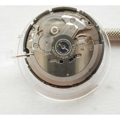 Black Mechanical Automatic Movement Watch Spare Parts For NH36 Date at 3