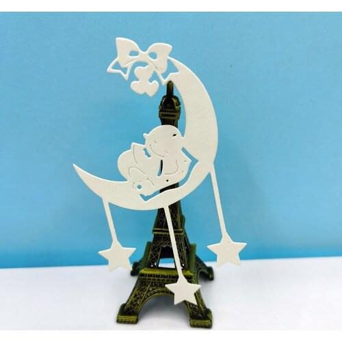 Baby Moon Metal Die Cuts Templates Stencil Crafts Metal Hollow Cutters Card Making Family Photo Album Cutting Dies