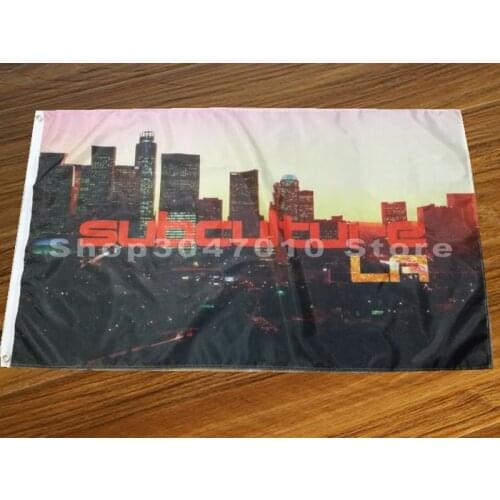 3x5ft custom los angeles city skyline 3x5ft polyester flag