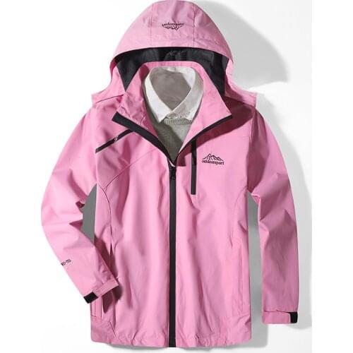 Spring Autumn Hiking Jacket Women Outdoor Sport Waterproof Windproof Hooded Coat Breathable Camping Climbing Trekking Jackets