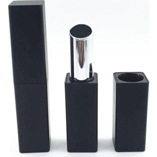 12.1MM Matt Black Square Empty Lipstick Tubes Refillable DIY Lip Gloss Lip Balm Bottle F20172978