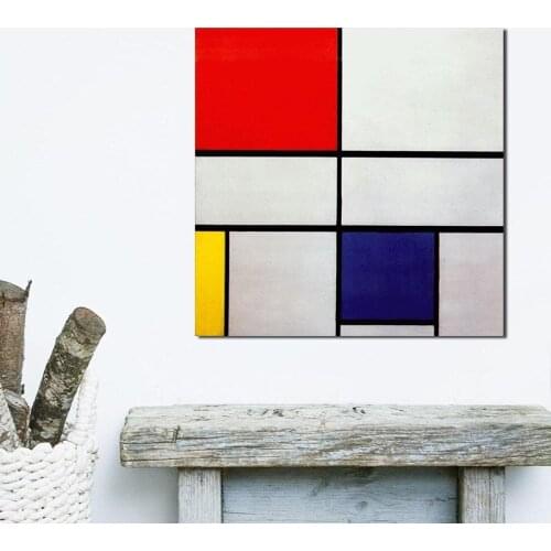 Piet Cornelies Mondrian Classic Abstract Canvas Painting Print Bedroom Home Decor Modern Wall Art Oil Painting Poster Pictures