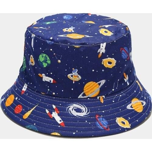 Bucket Hat Men Summer Beach Spring Blue Wide Brim Sun Protection Reversible Hiphop Outdoor Accessory For Teenagers