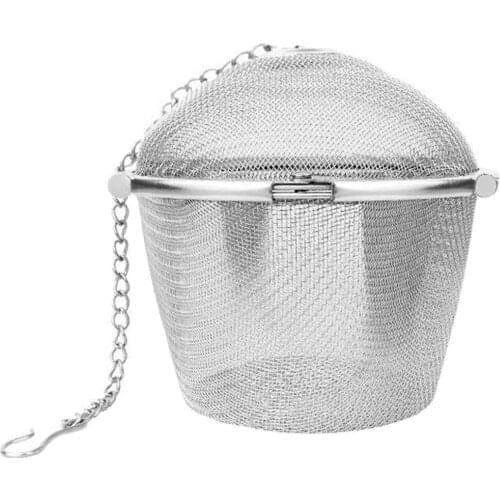 Stainless Steel Reusable Spice Infuser Ball Cooking Infuser Durable Silver Mesh Herbal Ball Tea Strainer Locking Tea Filter