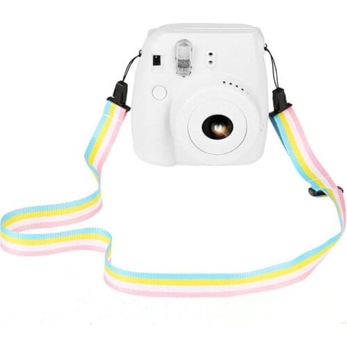New Universal Adjustable Rainbow Camera Shoulder Neck Strap Belt For Fujifilm Instax Mini 9/ 8 /8+ Camera Strap Accessories Part