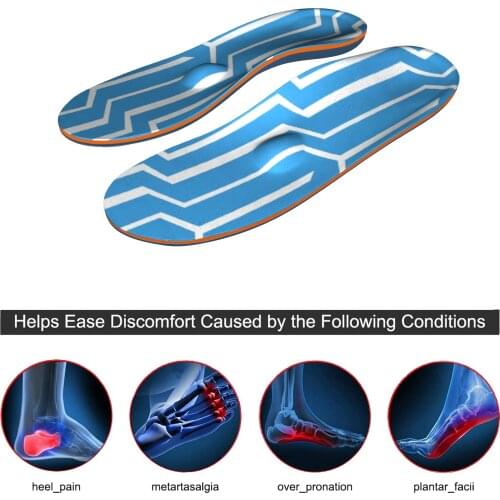 Simple Style Striped Lattice Orthopedic Arch Support Insole
