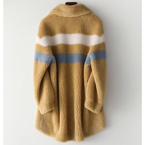 Autumn Winter Coat Women Clothes 2020 Korean Vintage Tops Real Fur Coat Female Wool Jacket Suede Lining Manteau Femme ZT4215