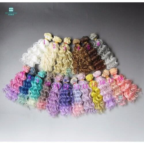 1pcs 15cm & 25cm*100cm hair doll wig for 1/3 1/4 1/6 BJD/SD doll wigs Light gold, brown, camel