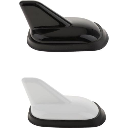 Self Adhesive Stickers Car Roof Mounted Shark Fin Shaped Antenna Decor Black White Tone for AUDI VW