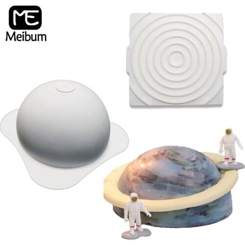 Meibum 3D Planet Silicone Cake Mold Spiral Pastry Bakeware Chocolate Decoration Birthday Cake Mould Dessert Pan Baking Tools