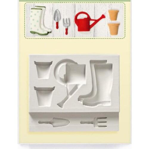 Luyou DIY Kettle Silicone Molds Flower Pots Gardening cake tools Fondant Molds cake decorating tools resin molds FM1542