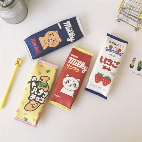 SIXONE Creative Individual Pencil Bag Simulates Snacks packaging Students Simple Stationery Box with Large Capacity