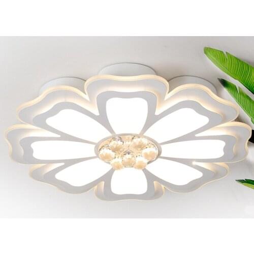Led bedroom light fixtures lotus flower crystal light rustic flush mount ceiling lights living room bedroom