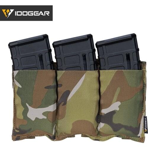 IDOGEAR Tactical 5.56 Magazine Pouch Fast Draw MOLLE Mag Pouch Carrier Triple Open Top 3555