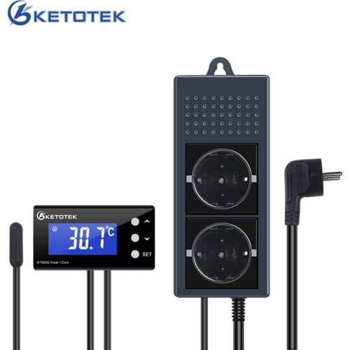 Aquarium Thermostat Socket Temperature Controller EU/US Plug Refrigerator Heating Cooling Automatic Thermostat Regulator Control