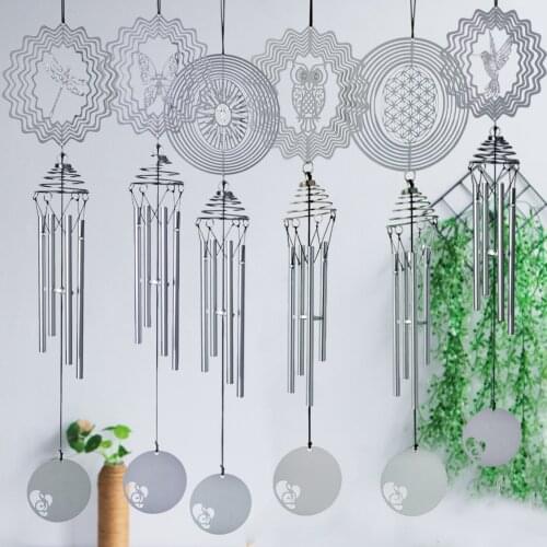 Outdoor Living Wind Chimes Yard Garden Spinner Wind Chime with Spiral Tail Ball Wall Hanging Home Decor Decoration wind chimes