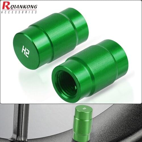 Air Port Tire Rim Valve Wheel Stem Caps Dustproof Covers Motorcycles Styling Accessories For kawasaki Ninja H2 h2 All Years 2019