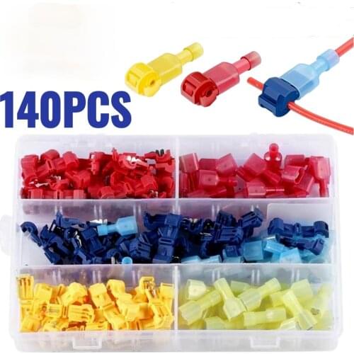 30/60pcs Electrical T-Tap Quick Splice Ant Clips Lock Wire Terminal Quick Cable Connectors Scotch Lock Crimp Terminals