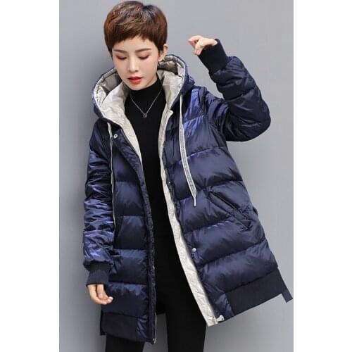 Womens Winter Down Jacket Korean Coat Female 90% White Duck Down Jackets Hooded Parkas Woman 2021 Mujeres Abrigos Pph2464