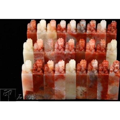 1.5x1.5x6.5cm Natural Laos Ishiharashi practice material Shoushan stone seal engraving calligraphy chapter 10pc