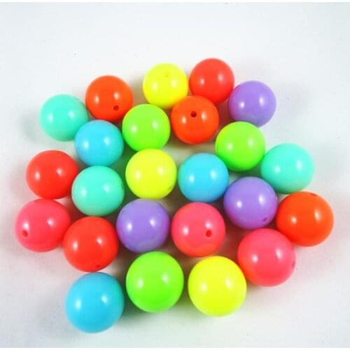 8 colors 20mm Fluorescent Color Round Loose Acrylic Chunky Necklace Beads DIY Fashion Jewelry Accessories10pcs/lot CH-2432