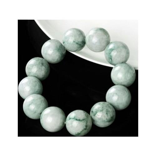 Free shipping 437 Chinese 100% A Grade Natural /Jadeite Mens Buddha Bead String Bracelet