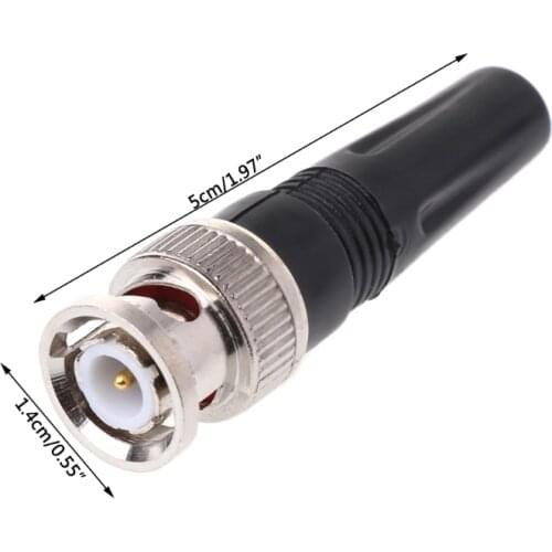 BNC Male Plug Quick Fit No Solder Zinc Alloy BNC Male Connector For Repair