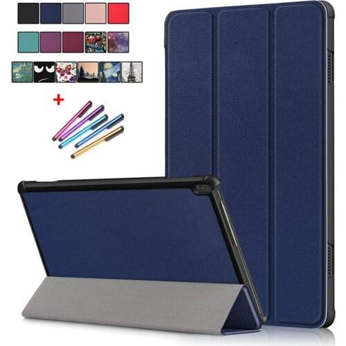 Case For Lenovo Tab M10 tb x505x x505l x505f Case Tri-Fold Leather Magnetic Stand Tablet Funda For Lenovo Tab M10 Case tb-x605f
