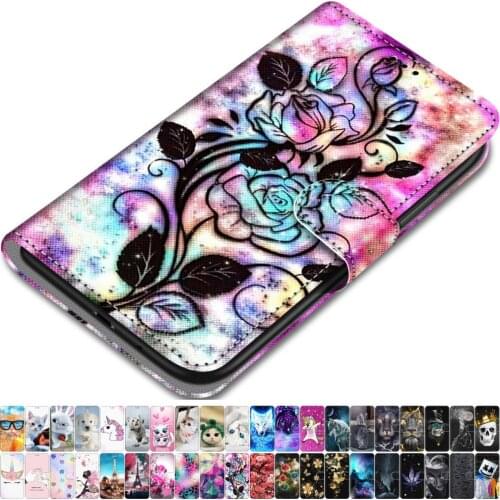 For Case Samsung Galaxy A50 A500 A510 A520 A5 2015 2016 2017 Leather Phone Cover Animal Floral Lovely Girl Boy Magnetic Box O08F