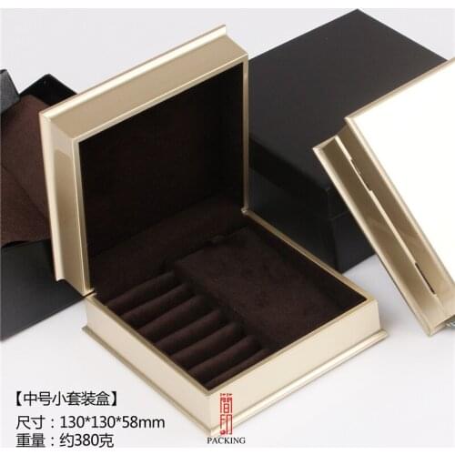 Fashion Gold Varnish Jewellery case suit of Jewelry Boxes for Carrying Case Earrings Organizer Holder Storage Packaging display