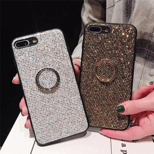 Soft Rhinestone Diamond Glitter Bling Stand Holder Case For Huawei Honor P40 9X 20 PRO Y9S Nova 6SE 6 10i 20i P Smart Case Cover