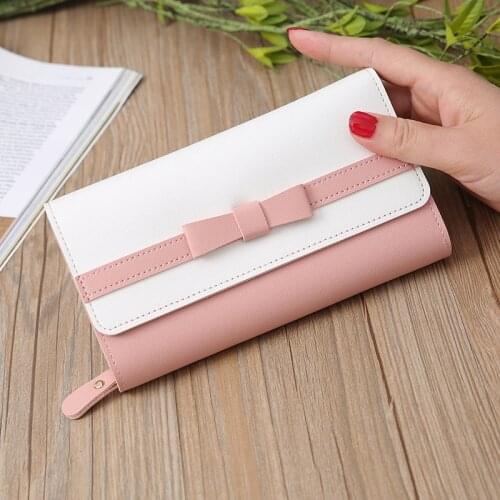 Women Girls Long Wallets Large-Capacity PU Leather Hasp Zipper Coin Purses Clutch Female Ladies Phone Credit Card Holder