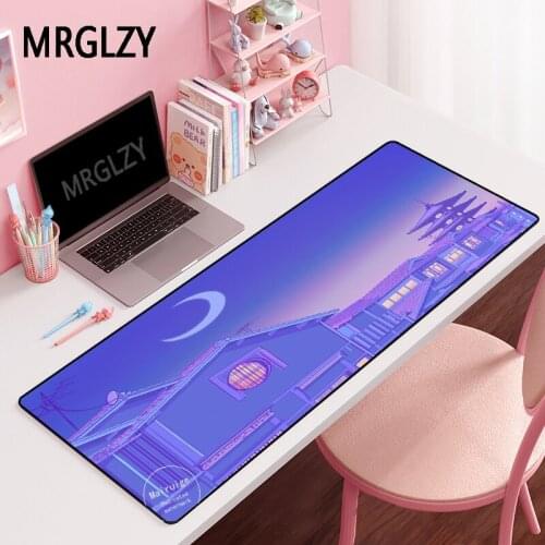 MRGLZY Fantasy Girly Style Long Mouse Pad Gamer DeskMat Large XXL Computer Gaming Peripheral Accessories MousePads Mat for Csgo