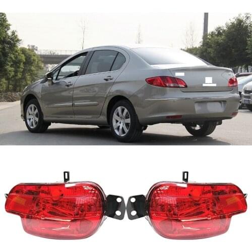 For Peugeot 408 2009-2013 Rear Bumper Brake Light Reflector Foglamp Taillight Fog Light Foglight Fog Lamp Without Bulb