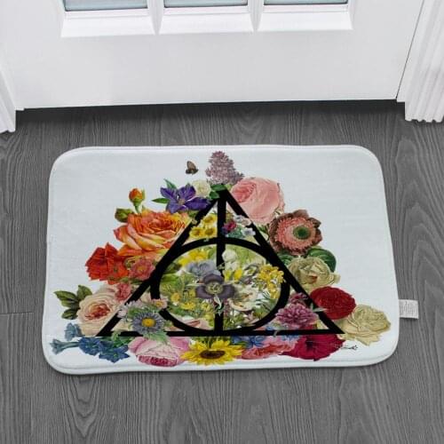 Door Mat Flannel Retro Flower Design Interior Door Mat Anti-slip Door Floor Mat Carpet Carpet Decoration Door Mat Door Mat
