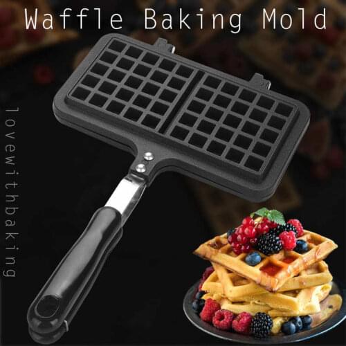 Eco-friendly Dual Head Household Kitchen Gas Non-Stick Waffle Maker Pan Mould Mold Press Plate Baking Tool Baking Waffle Maker