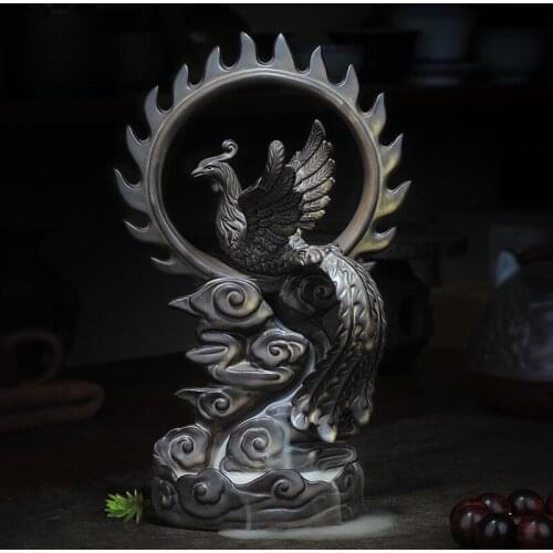 Phoenix back story Ceramic Incense Glaze Smoke Cone Satanic Burner Backflow Stove Tower Censer Stream Back Down burner