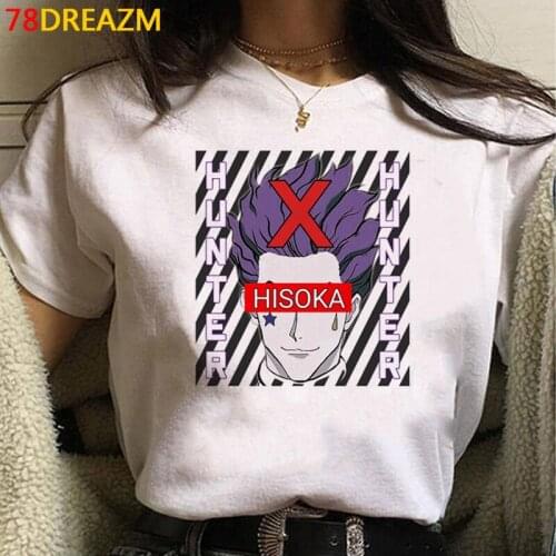 Hunter x Hunter Hisoka Killua t-shirt male grunge white t shirt print ulzzang casual summer top ulzzang