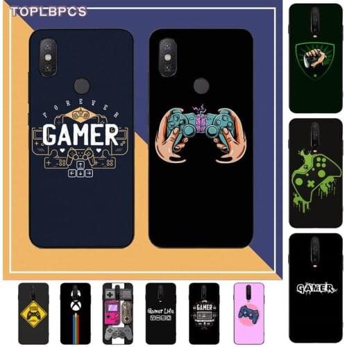 TOPLBPCS Gamer GamePad black Phone Case Hull for RedMi note 9 4 5 6 7 5a 8 9 pro max 4X 5A 8T