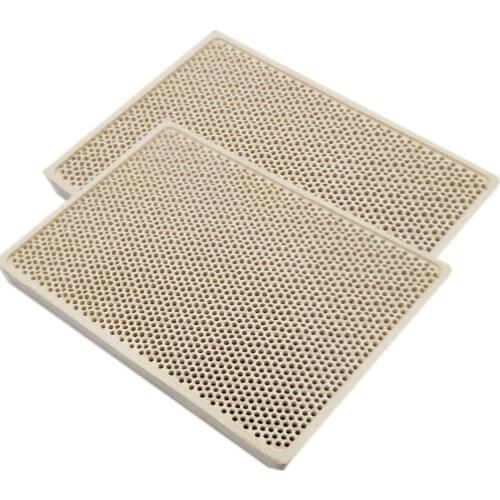 MENSI 3PCS Cordierite Ceramic Burner High Temperature Plate Gas Grill Spare Parts Stove heater Comb 132*92*14mm