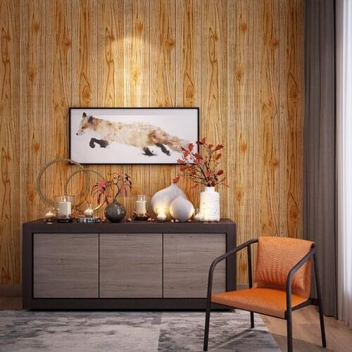 Chinese Retro Vintage Wallpaper Antique Wood Grain Wooden Personality Bar Teahouse Clothing Store Striped Background Wall Paper