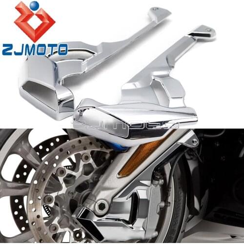 1 Pair ABS Plastic Motorcycle Front Caliper Cover Side Accent Trim Case Black For Honda Goldwing GL1800 Tour DCT 2018-up