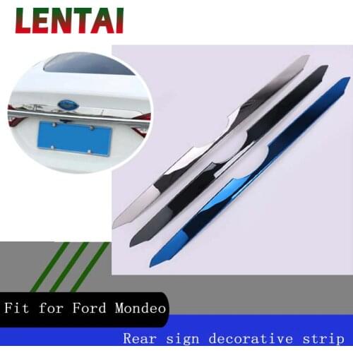 LENTAI 1x Auto Car Styling Stainless Steel Rear Trim Exterior Back Sign Strip Sticker For Ford Mondeo MK5 2017 2018 Accessories