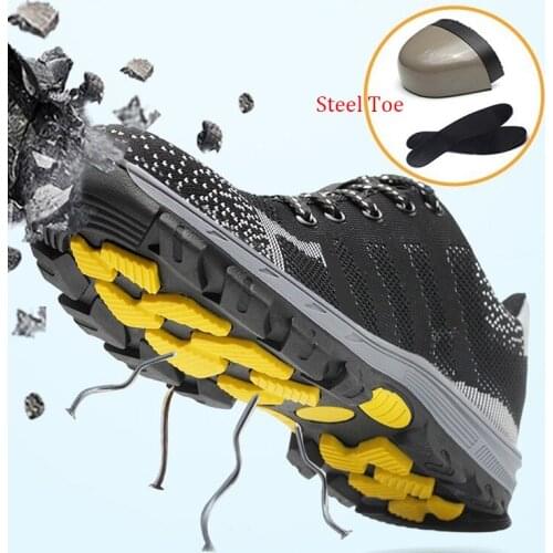 Man Working Steel Toe Safety Boots Anti-smash Anti-slip Construction Mens Classic Work Shoes Steel Puncture Proof A3-78
