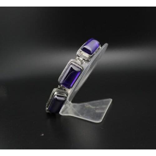 The natural red zircon Blue Zircon 4 color Bracelet hand on atmospheric Wenwan jewelry styles of men and women